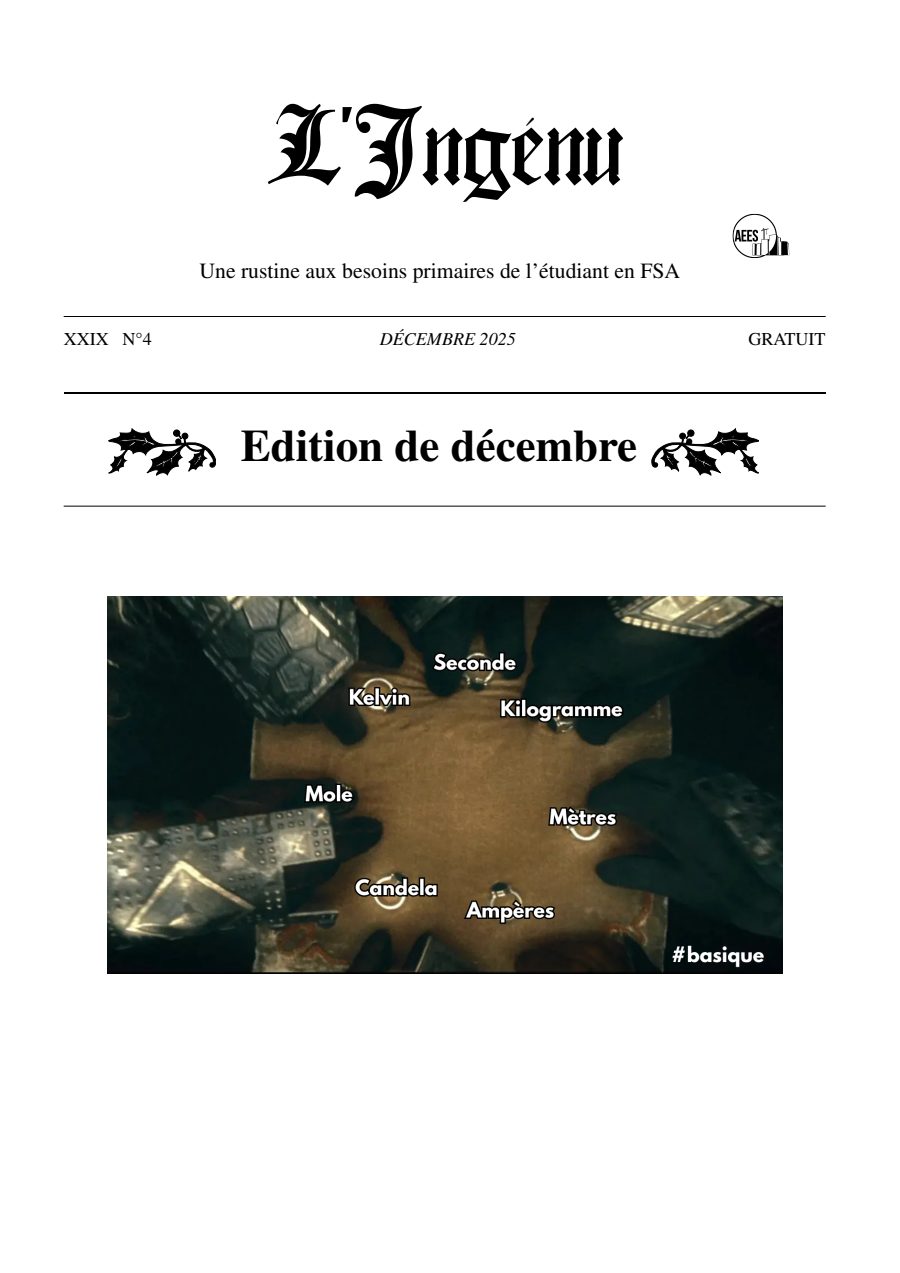 Couverture de Ingénu de décembre 2025