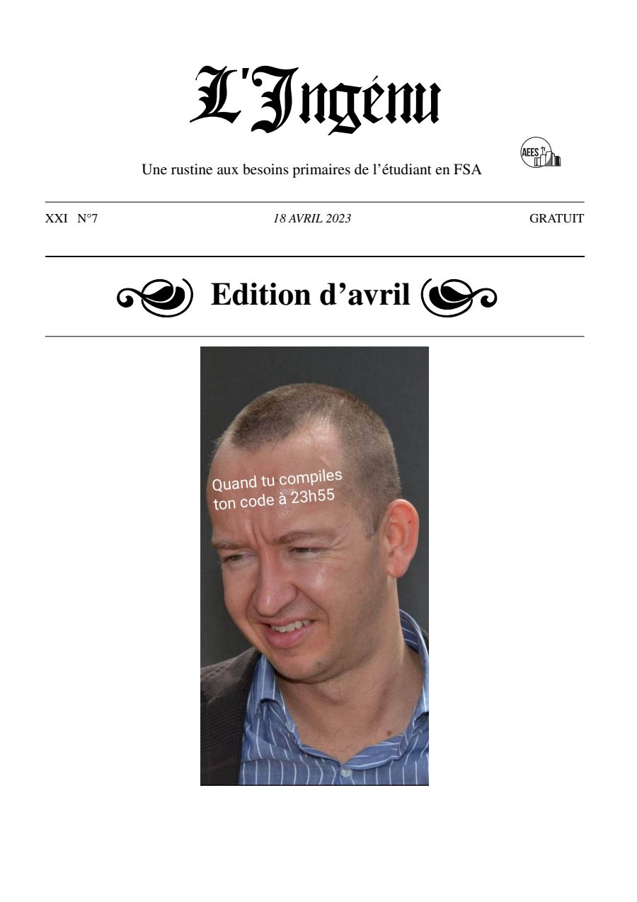 Couverture de Ingénu d'Avril 2023