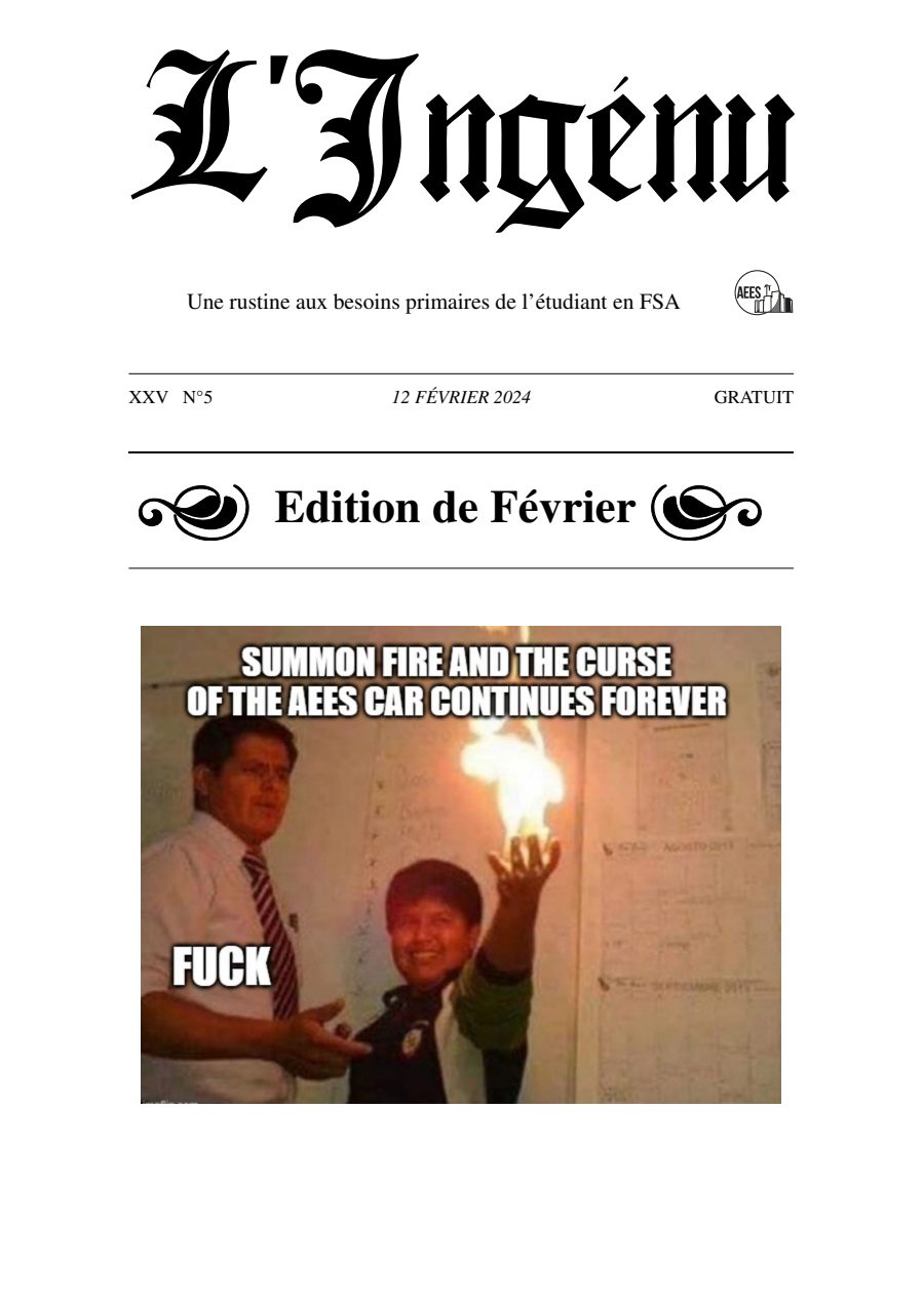 Couverture de Ingénu de Février 2024