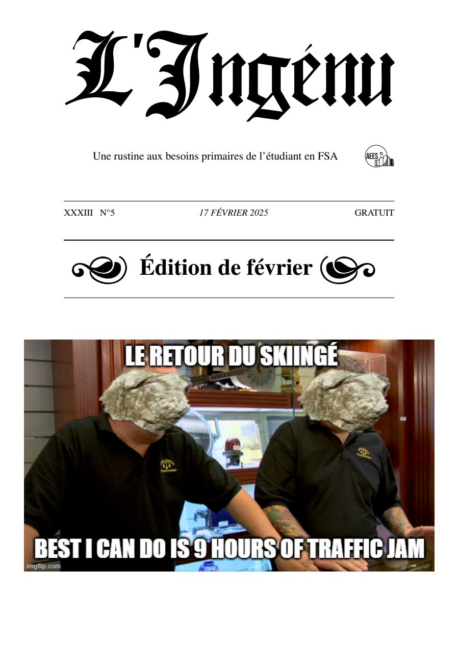 Couverture de Ingénu de Février 2025