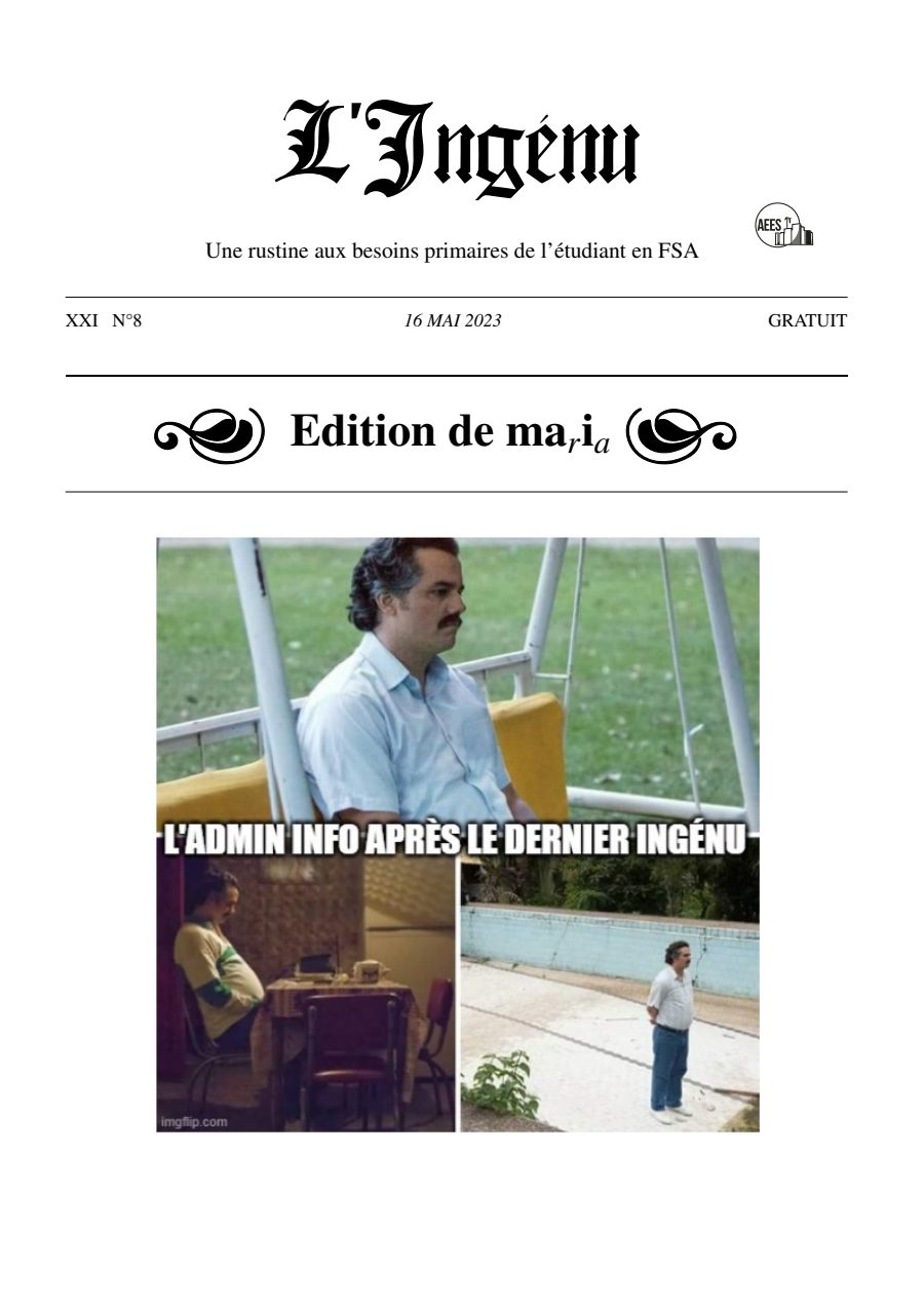Couverture de Ingénu de Mai 2023