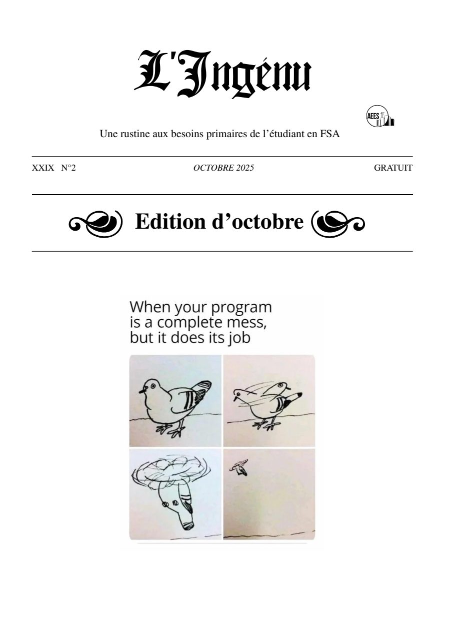 Couverture de Ingénu d'Octobre 2025