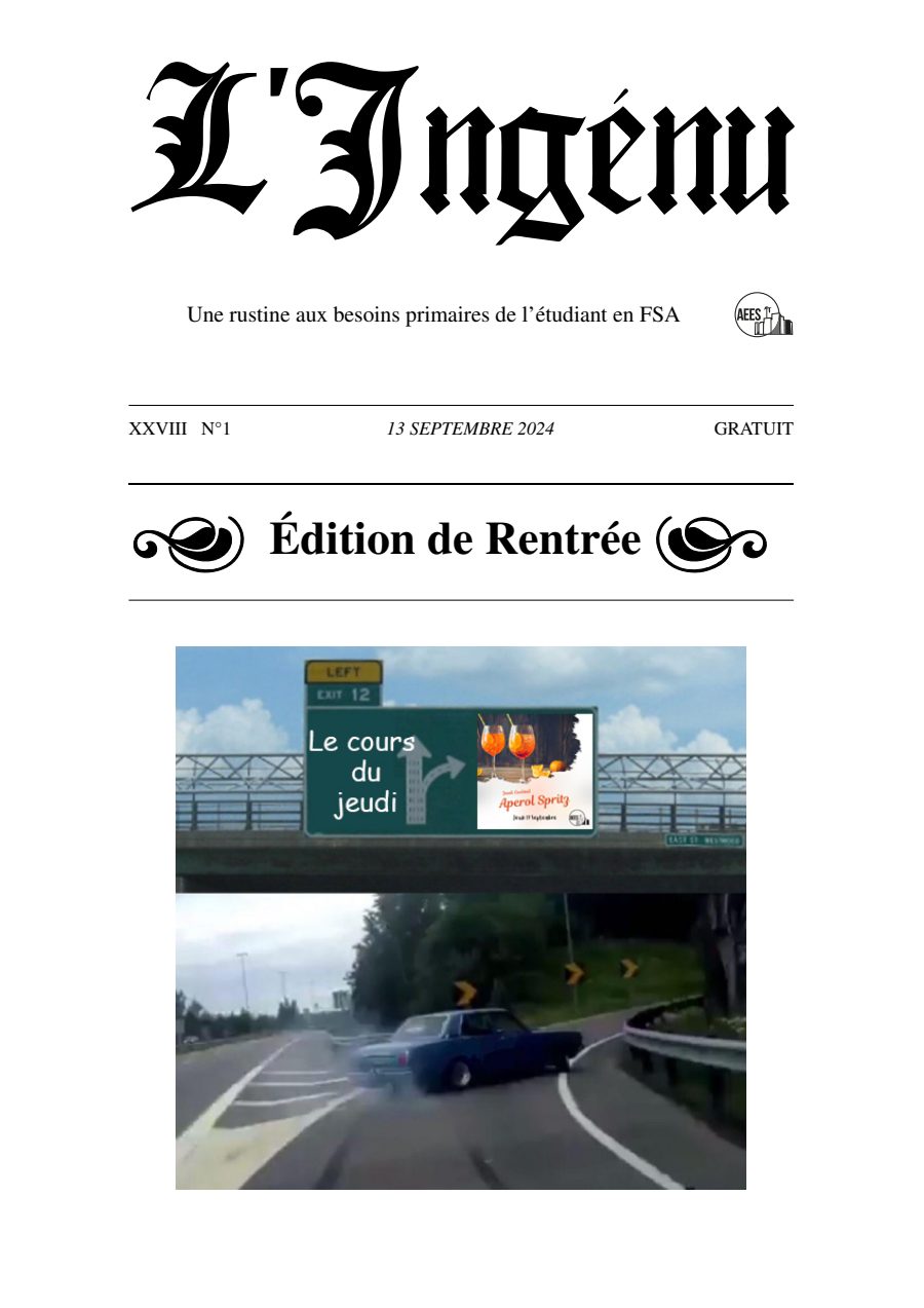 Couverture de Ingénu de Septembre 2024