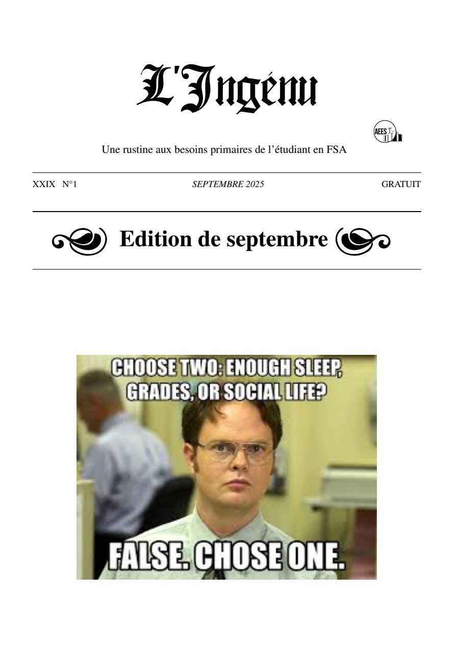 Couverture de Ingénu de Septembre 2025